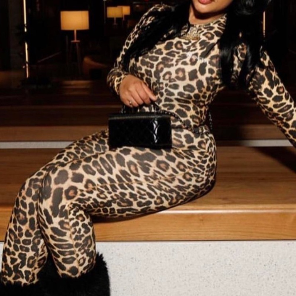 Leopard Print Jumpsuit